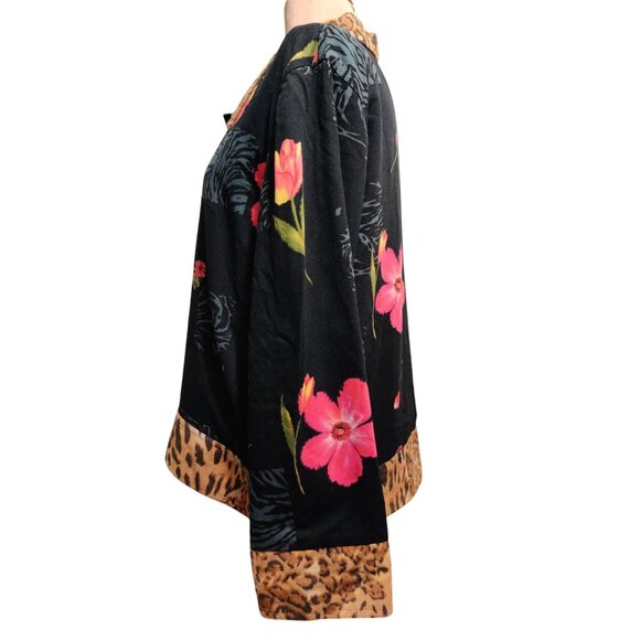 Great Cavalier XL Womens Jacket Vintage Floral Leopard Print Y2K 90s Maximalist - Picture 5 of 12